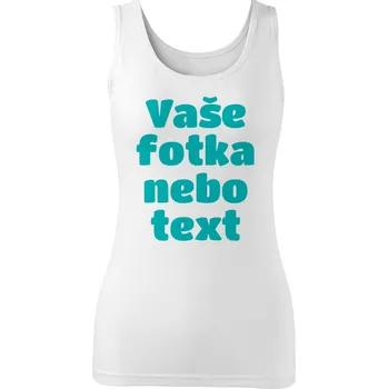 Grooters Bílé dámské tílko s vlastním motivem / fotkou Velikost: M