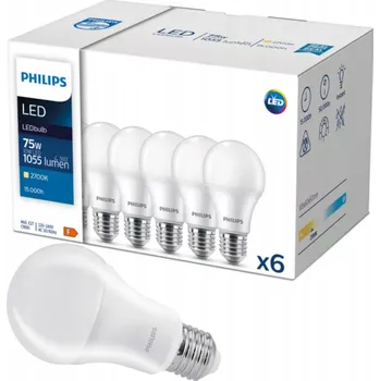 Žárovka Philips CorePro E27 10W 230V 1055lm 2700K 6 ks