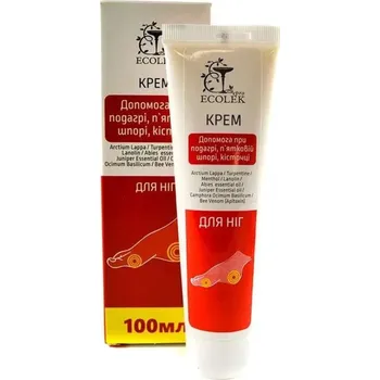 Péče o nohy Ecolek - Krém pro péči o nohy, patní ostruhy, halluxy a dnu - 100ml