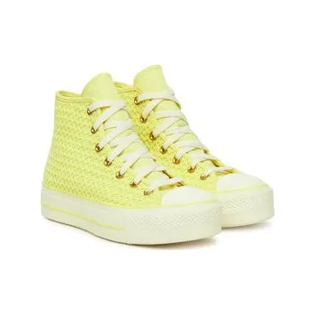 Pánské tenisky Plátěnky Converse Chuck Taylor All Star Lift Platform Knit A14967C Žlutá 41