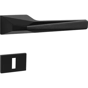 Dveřní kování TI - SAFIR - RT5 4155 rozety PZ, madlo/klika levá BS - Černá matná (153)