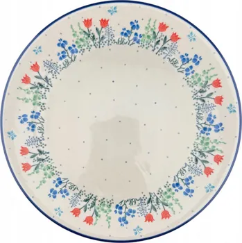 Talíř Jídelní talíř mělký 25 cm Louka dek. 2889 Keramika Bolesławiec