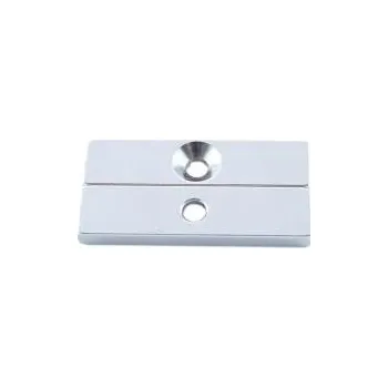 Obraz Neodymový Magnet 40x10x4 N38 pro šroub s jedním otvorem, 5 kusů