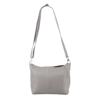 Kabelka NovaKabelka.cz Kožená italská crossbody kabelka Batilda Grigia Scura