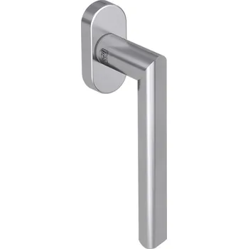 Dveřní kování GK - DK - TRI 134 - R klika na eurookno levá BN - Broušená nerez (71)