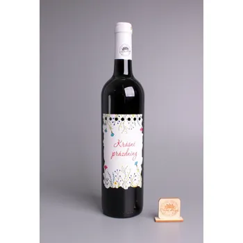 Víno Víno s etiketou - Krásné prázdniny víno: Dornfelder - červené suché