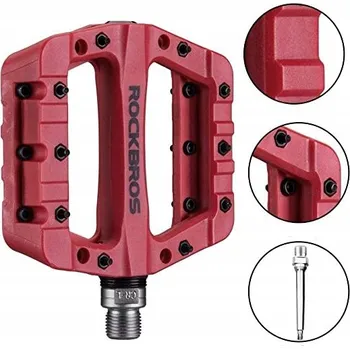 Pedál na kolo Platformové pedály Rockbros Lehké platformové pedály žluté