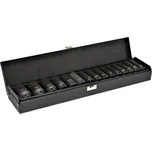 Hlavice rázové sada 1/2" černé 15ks - 10-32mm prodloužené IMPACT YATO