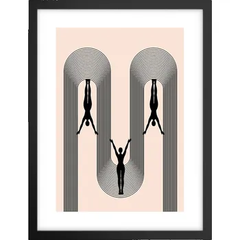 Obraz Obraz plakát v černém rámu do obýváku 30x40 surrealismus plakáty na zeď