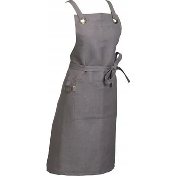 Kuchyňská zástěra Zástěra Puro 55% bavlna / 45% len šedá 85 x 70 cm