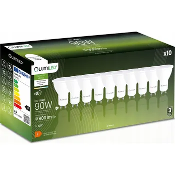 Žárovka 10x LED žárovka GU10 Reflektor 10W = 90W 900lm 4000K Neutrální bílá 120° LUMILED