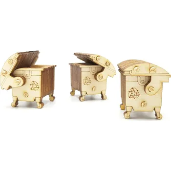 autíčko VRKY - sběratelské modely Model kontejneru na tříděný odpad 1:64 (3 kusy)