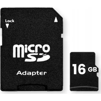 Paměťová karta 16GB PAMĚŤOVÁ KARTA MICRO SDHC + SD ADAPTÉR