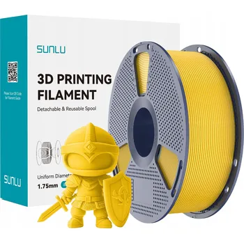 Filament Filament Sunlu PLA+ 1,75 mm 1 kg žlutý