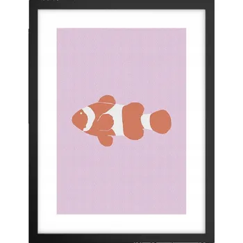 Obraz Obraz plakát v černém rámu do obýváku 30x40 ryba foto plakáty na zeď