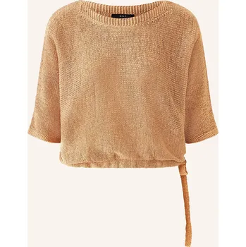 Dámský svetr Oui Dámské Úpletové Tričko S 3/4 Rukávem, velbloudí, 36
