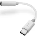 Adaptér FIXED Link pro připojení sluchátek z USB-C na 3,5mm jack s DAC chipem bílý