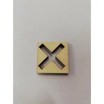 Dřevěná hračka Dřevěný výřez čtverec s křížem