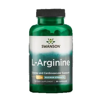 Swanson L-Arginine Doplněk stravy pro kardiovaskulární zdraví a energii 90 ks, kapsle, 850 mg, EXP. 09/2025