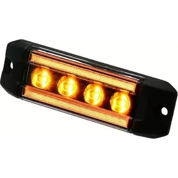 Příslušenství osvětlení automobilu LED obrysové světlo boční se stroboskopem Proplast PRO-MICRO-RAIL 4 oranžové / oranžové