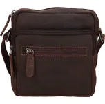 Pánská kožená taška přes rameno Greenwood Otakar - tmavě hnědá
