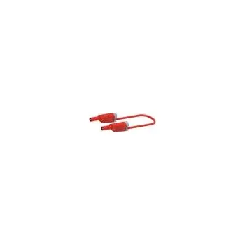 Měřicí kabel ELECTRO-PJP PJP2714-IEC-25R Měřicí šňůra 36A banánek 4 mm,z obou stran Dél: 0,25m červená