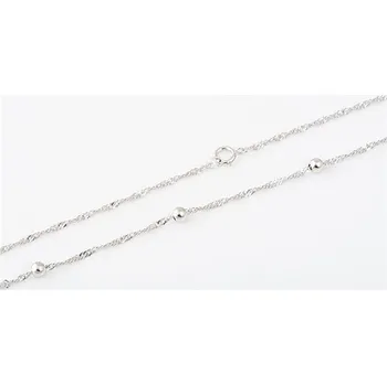 Řetízek Stříbrný řetízek s kuličkami STRR0192F 50 cm