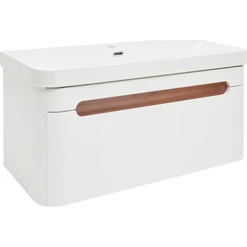 Koupelnový nábytek Koupelnová skříňka s umyvadlem SAT Fusion 97,5x43x45 cm bílá matná mat SATFUSION100WU - SATFUSION100WU