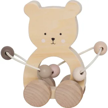 Dřevěná hračka Jabadabado Interaktivní Medvídek přírodní