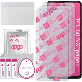 Pouzdro na mobilní telefon 3x Hybridní Sklo pro TCL 60 NXTpaper, alternativa tvrzeného skla, flexibilní