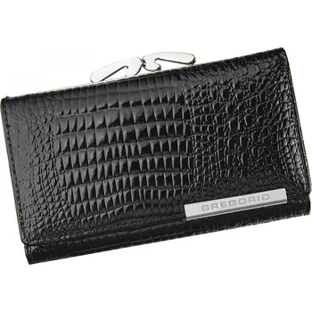 Peněženka Elegantní kožená lakovaná peněženka Gregorio TALIA, černá