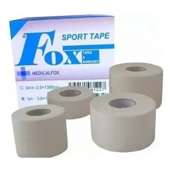 Tejpovací páska FOX SPORT TAPE-tejpovací páska porézní 2,5 cm x 13,8m - 2ks, (4+1 zdarma)