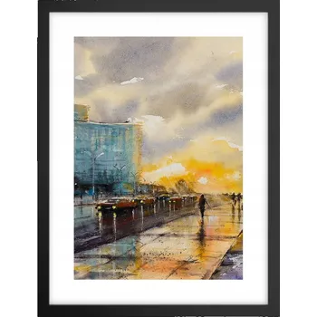 Obraz Obraz plakát v černém rámu do obýváku 30x40 krajina foto plakáty na zeď