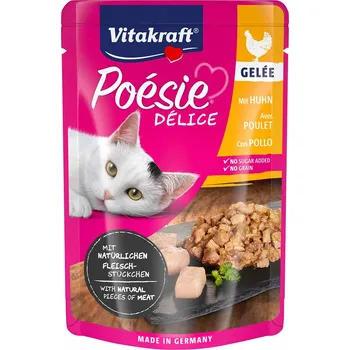 Krmivo pro kočku Vitakraft Poésie Délice kuřecí v želé 23 × 85 g