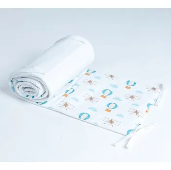 Tulimese Mantinel do postýlky letadla a balóny bílý UMÍSTĚNÍ MANTINELU: MANTINEL KOLEM CELÉHO OBVODU POSTÝLKY S ODDĚLENOU BOČNÍ STRANOU, VOLBA ROZMĚRU POSTÝLKY: MANTINEL PRO POSTÝLKU 120 X 60 CM