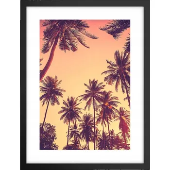 Obraz Obraz plakát v černém rámu do obýváku 30x40 botanika plakáty na zeď