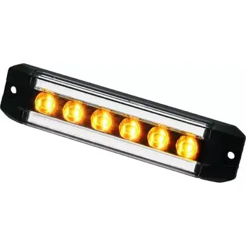 Příslušenství osvětlení automobilu LED obrysové světlo přední se stroboskopem Proplast PRO-MINI-RAIL 6 bílé / oranžové