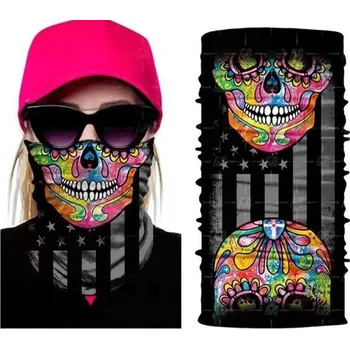 Nákrčník Nákrčník | šátek - Barevná lebka