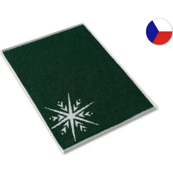 Ručník Malý vánoční ručník 35x50 Vánoční hvězda zelenobílá