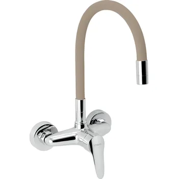 Vodovodní baterie NOVASERVIS Dřezová baterie TITANIA s elastickým ramenem 150mm, béžová-chrom (94480,0BE)