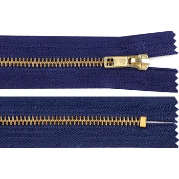 Zip Kovový zip No 5 délka 18 cm (jeansový) Varianta: 330 modrá tmavá, Balení: 1 ks
