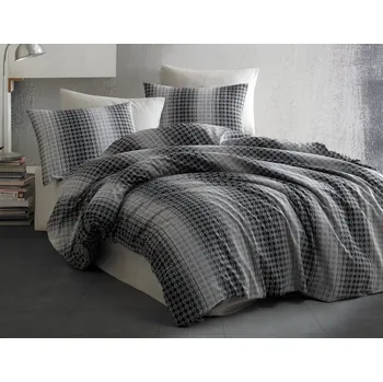 Bavlněné povlečení Oberon Šedé Velikost: 220x200 + 2x 70x90 cm