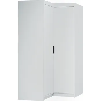 Šatní skříň Rohová skříň Elena 2D bílá, 98 x 98 cm