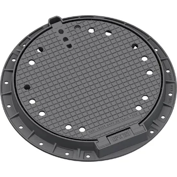 poklop Kanalizační litinový poklop Europa 9 D400 pr.800mm, rám litinový prům.1050mm v.100mm, s ventilací