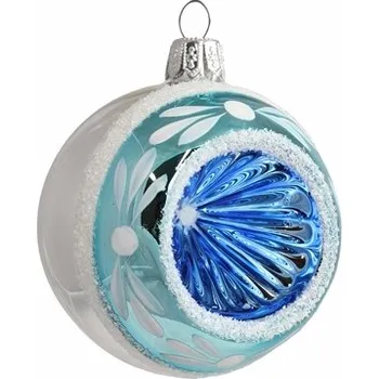 Skleněná baňka s modrým reflektorem