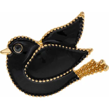 Brož brož holubice černá -1