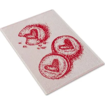 Ručník Malý kuchyňský ručník 35x50 ZARA 450g Vánoční linecké cukroví červenobílé