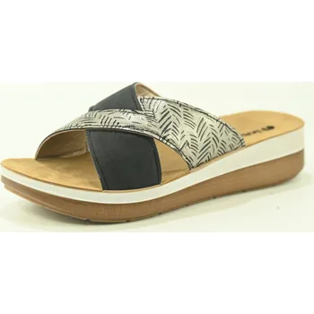 Dámské polobotky Dámské letní nazouváky INBLU FT18 černé kožená vyměkčená stélka černá 40