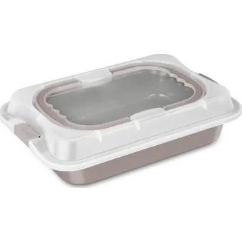 Nádobí BERLINGERHAUS Plech na pečení s víkem přenosný Taupe Collection BH-8638