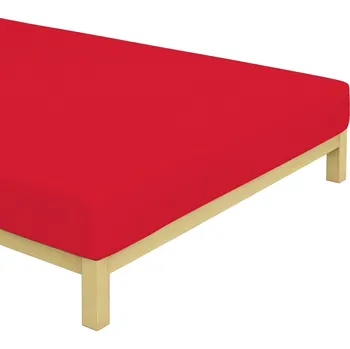 Jersey prostěradlo Červené Rozměr: 90x200 cm